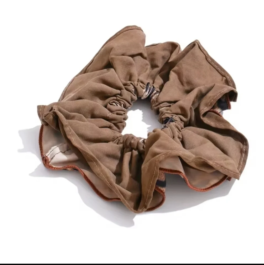 New! Leopard Satin Scrunchie Hair Tie Ponytail Holder